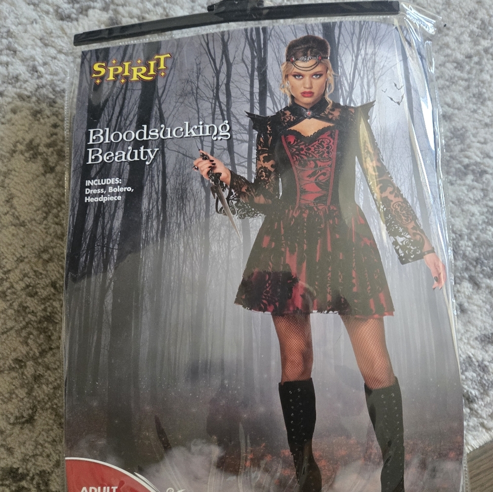 Spirit Gothic Vampire Costume in Red and Black